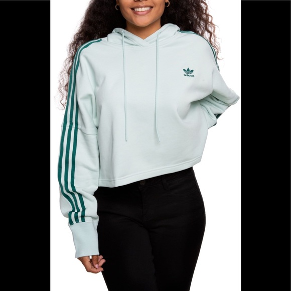 NWOT Adidas Cropped Hoodie - Picture 3 of 3